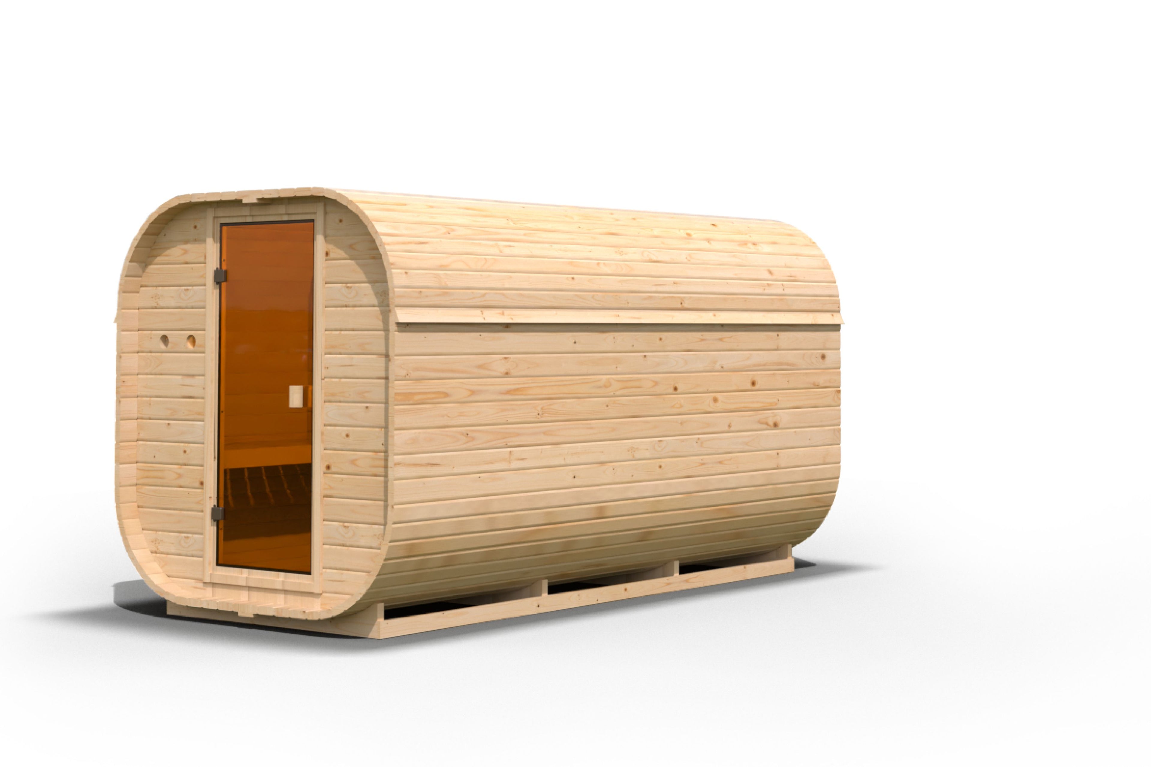 Barrel Sauna Quadro 3" 4 personen + 9 kW kachel - Sauna Service