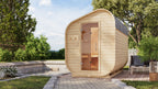 "Barrel sauna asymmetrisch 3" 4 personen 9 kW oven (Fins) + bedieningseenheid - Sauna Service