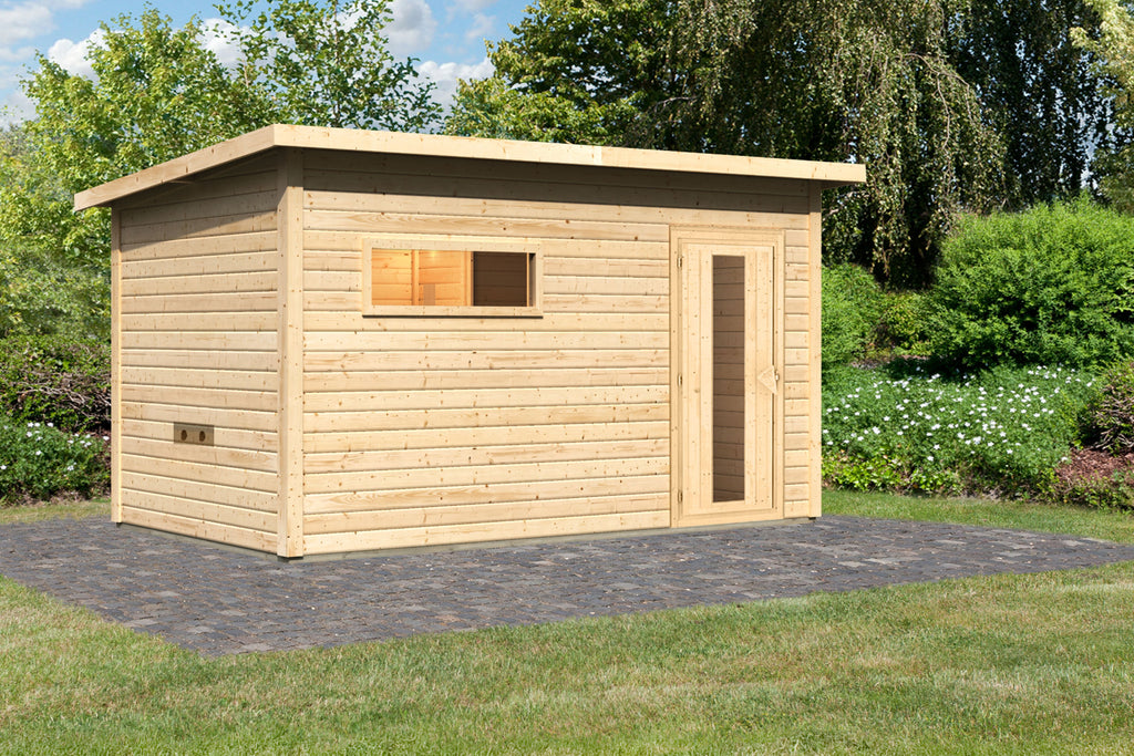 tuinsauna "Sauna House Hytti 6" met voorruimte, 5 personen, natuurlijk, zonder kachel - Sauna Service