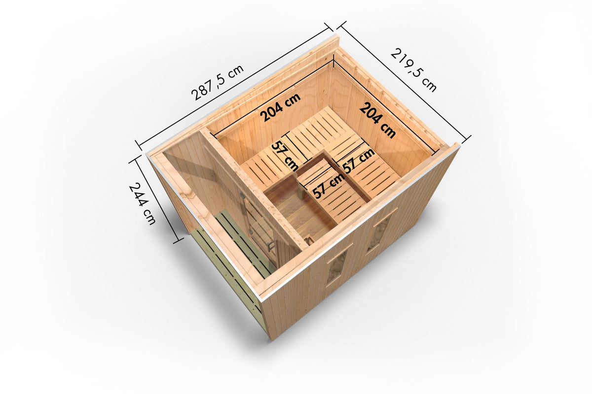 Tuinsauna "Laguna" voor 5 personen, zonder oven