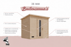 tuinsauna "Sauna House Hytti 6" met voorruimte, 5 personen, natuurlijk, zonder kachel - Sauna Service