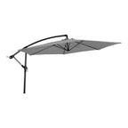 Zweefparasol Gemini grijs Ø3mtr - Sauna Service