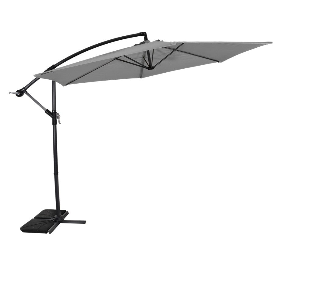 Zweefparasol Gemini grijs Ø3mtr - Sauna Service