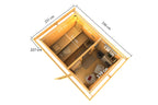 Tuinsauna "Sauna House Skrollan 2 met voorkamer" 4 personen, zonder kachel, deur van matglas