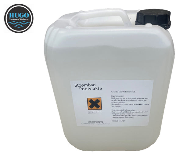 Hugo stoombadgeurstof Poolvlakte - 10 Liter - Sauna Service