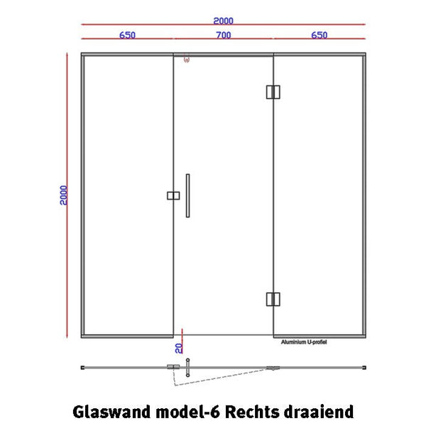 Glaswand Model 6 - Sauna Service