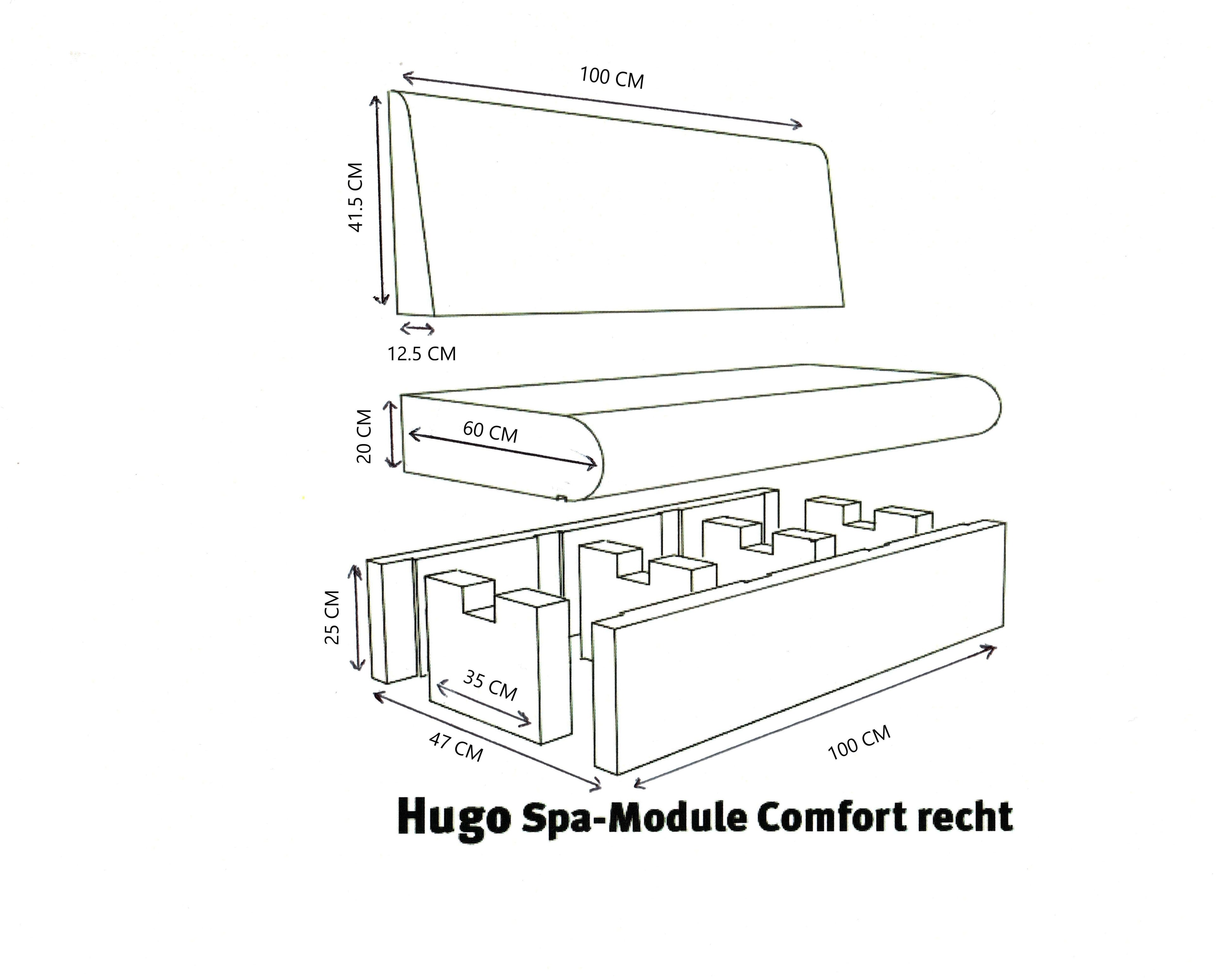 HUGO spa-module Comfort (Recht) - Sauna Service