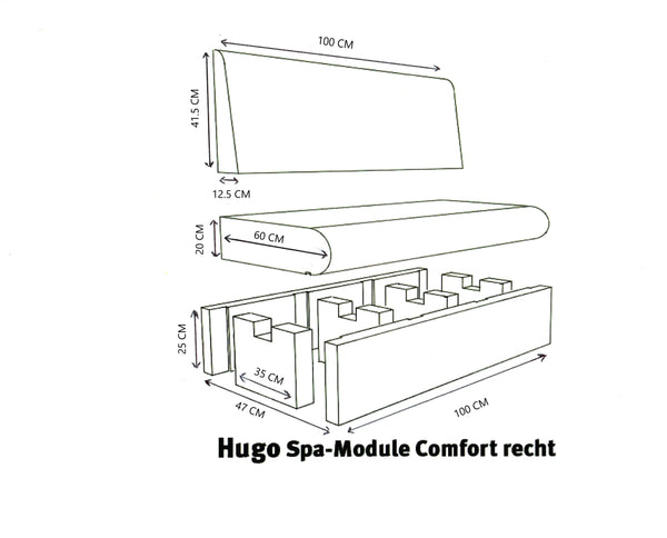 HUGO spa-module Comfort (Recht)