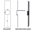 HUGO nis-plaat 2600x600 voor 3 cm plaat - Sauna Service