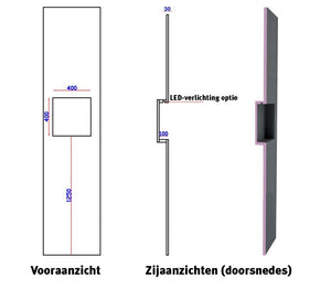 HUGO nis-plaat 2600x600 voor 3 cm plaat - Sauna Service