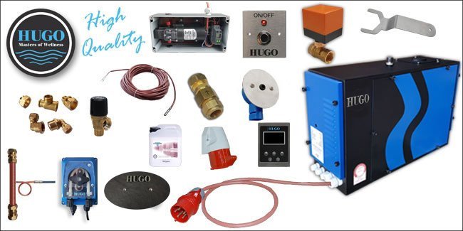 HUGO Stoomgenerator SB-45 400 Volt 4.5kW Complete Set! - Sauna Service