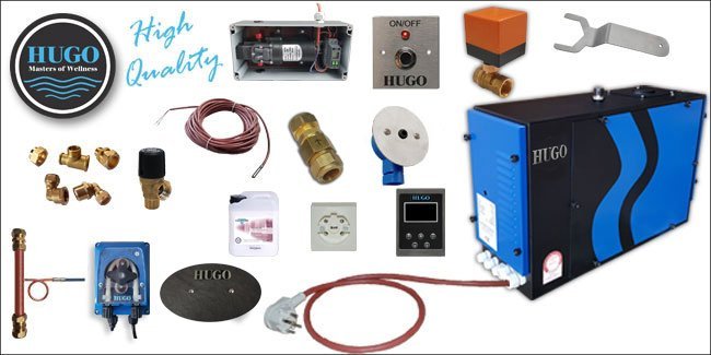 HUGO Stoomgenerator SB-60 230 Volt 6.0kW Complete Set! - Sauna Service