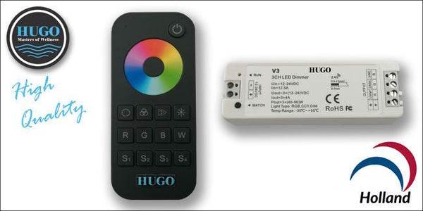 LED RGB bediening met drukknoppen - Sauna Service