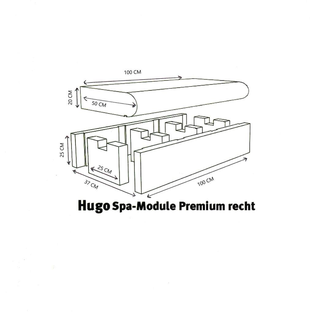 HUGO spa-module Premium (Recht) - Sauna Service