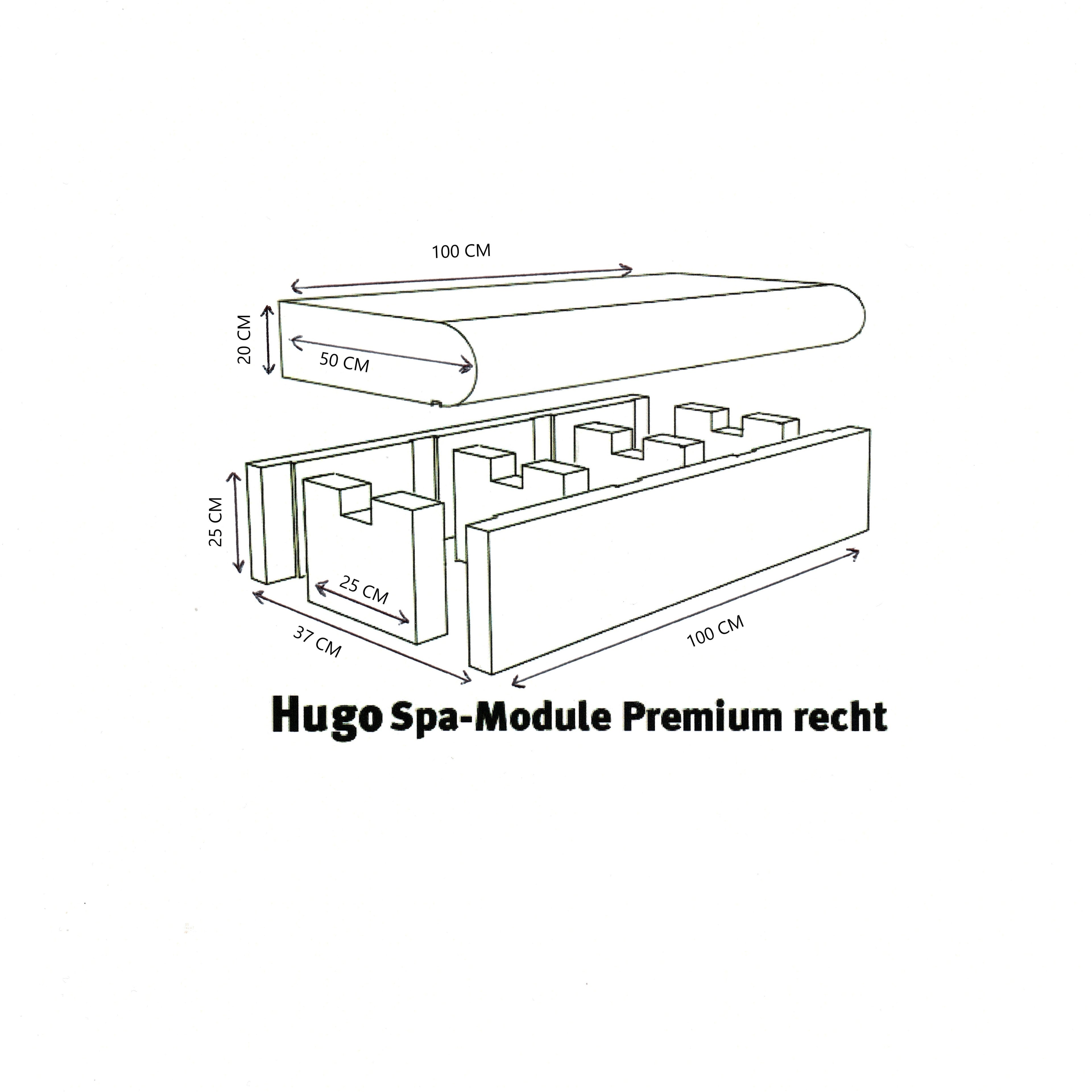 HUGO spa-module Premium (Recht) - Sauna Service