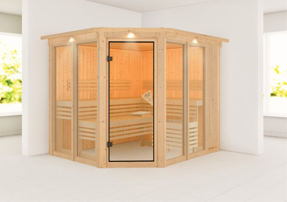 Design Sauna "Sauna Ainur" voor 5 personen, zonder kachel, met dak. - Sauna Service