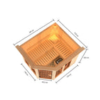 Design Sauna "Sauna Ainur" voor 5 personen, zonder kachel, met dak. - Sauna Service