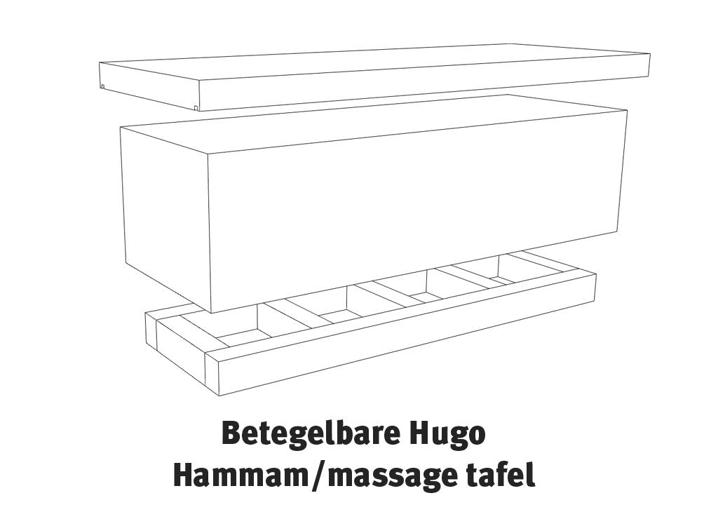 Hugo betegelbare hammam / massagetafel - Sauna Service