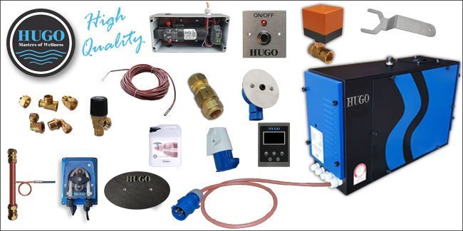 HUGO Stoomgenerator SB-30 230 Volt 3,0kW Complete Set! - Sauna Service