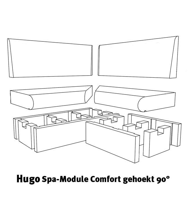 HUGO spa-module Comfort (Hoek 90°) - Sauna Service