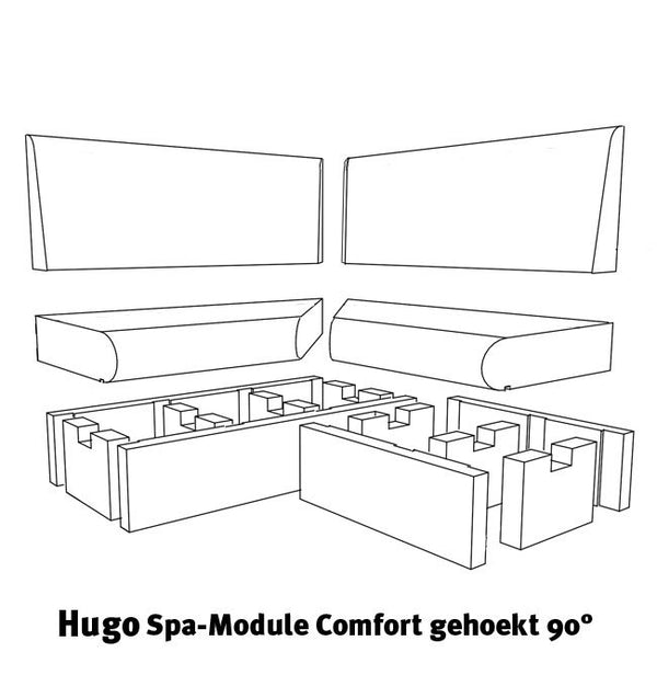 HUGO spa-module Comfort (Hoek 90°) - Sauna Service