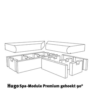 HUGO spa-module Premium (Hoek 90°) - Sauna Service