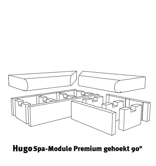 HUGO spa-module Premium (Hoek 90°) - Sauna Service