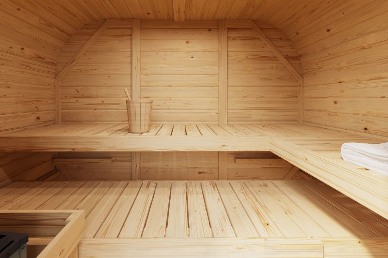 Barrel Sauna Quadro 1 Plus" voor 3-4 personen zonder oven - Sauna Service