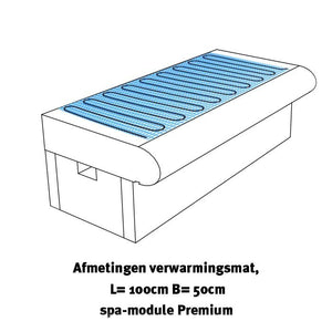 Verwarmingsmat tbv HUGO -Spa modules 50 x 100cm