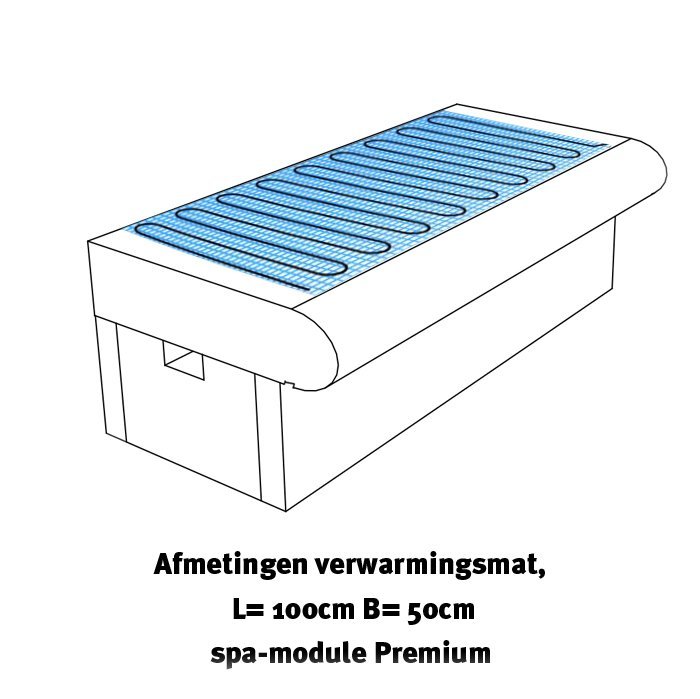 Verwarmingsmat tbv HUGO -Spa modules 50 x 100cm - Sauna Service